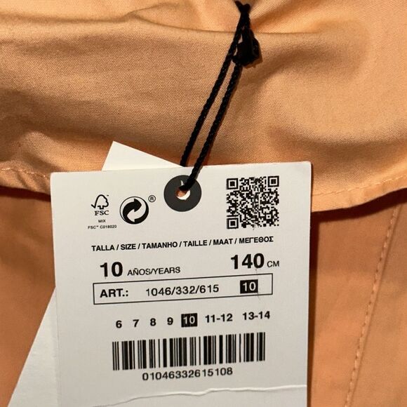 ZARA Kids | Orange | POPLIN SHIRT - Picture 4 of 5